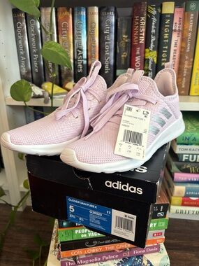 adidas Cloudfoam Pure K Pastel Pink Girls' Sneakers